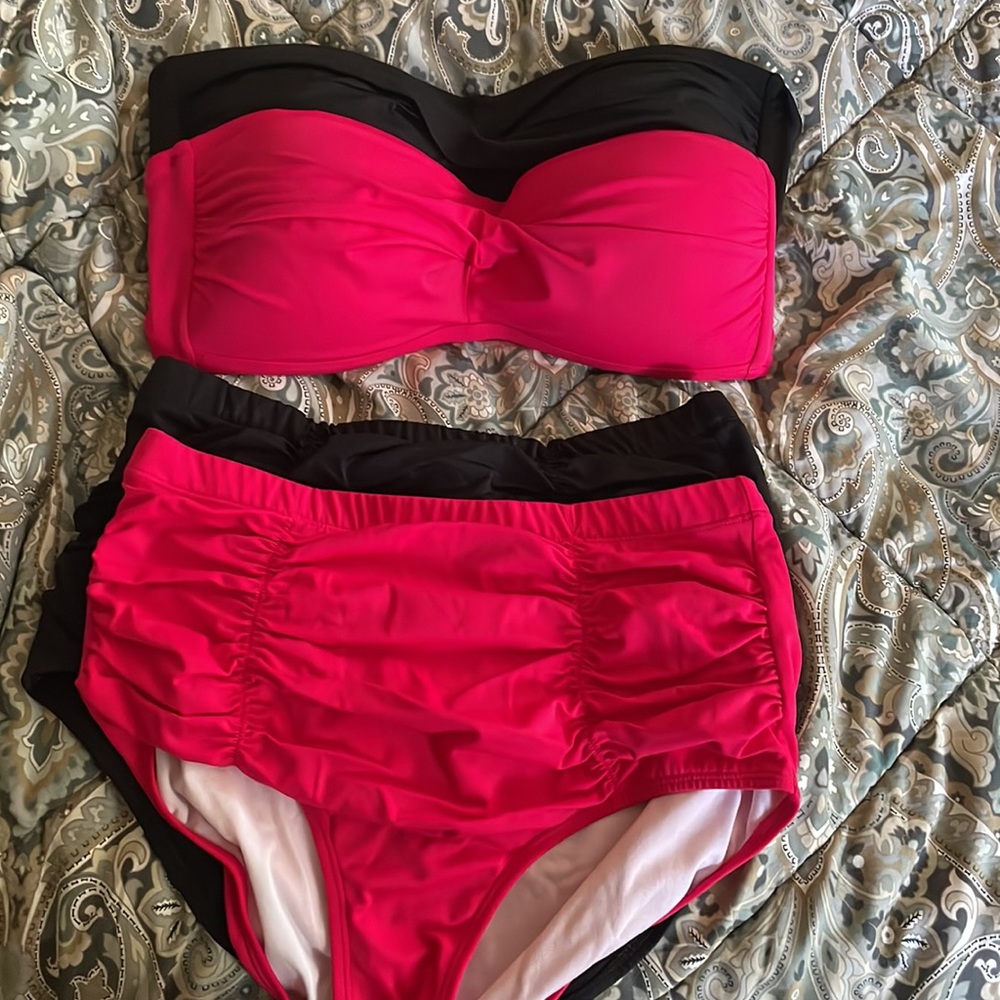 Swimsuits for All Bikinis Size 12 & 14 (tops fits 36 D) *lot of two*